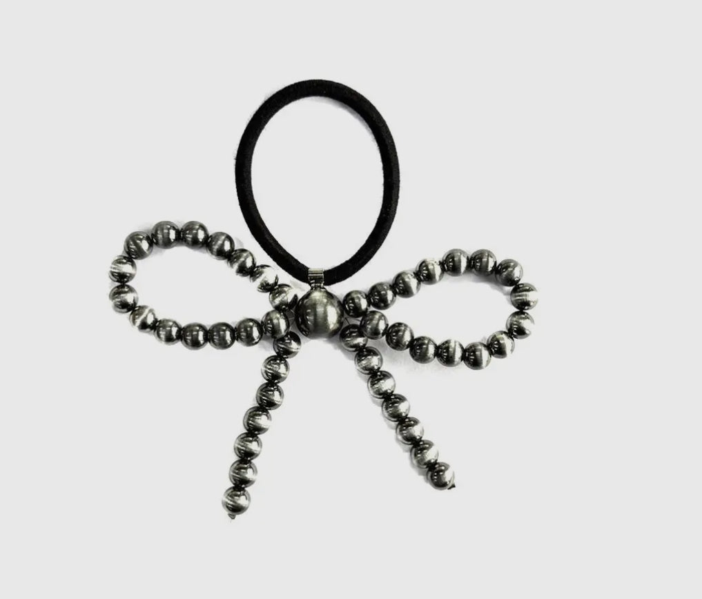 Navajo Pearl Bow Hair Tie