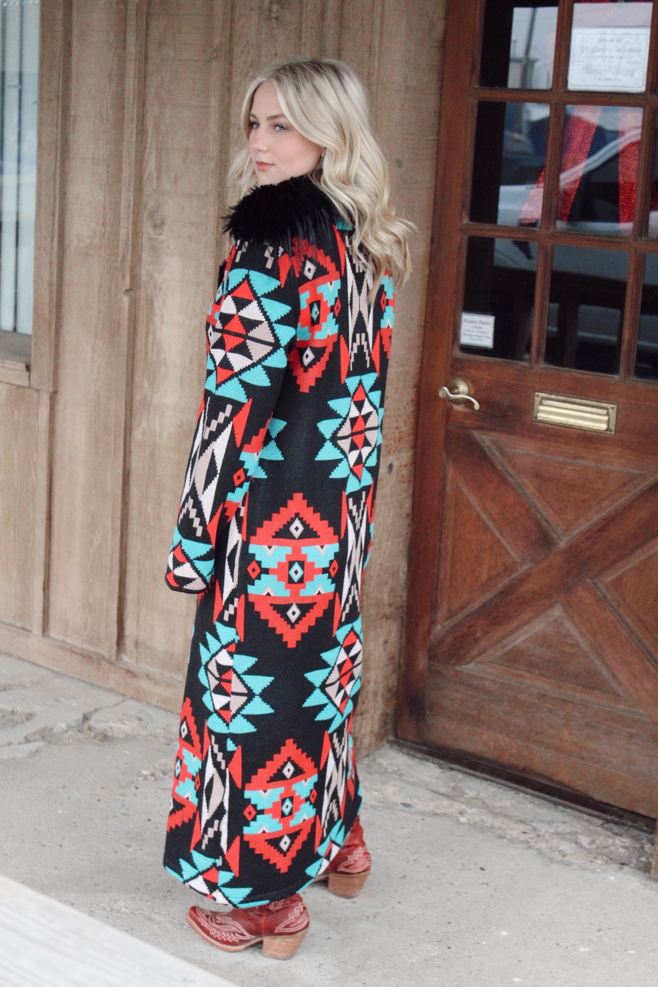 Aztec Knit Duster