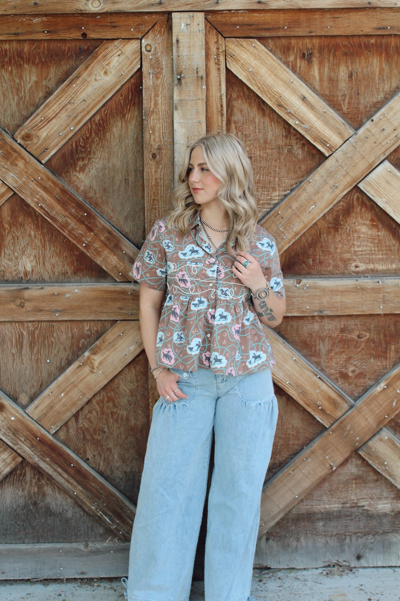 Loopty Lou Top *bubble bronc