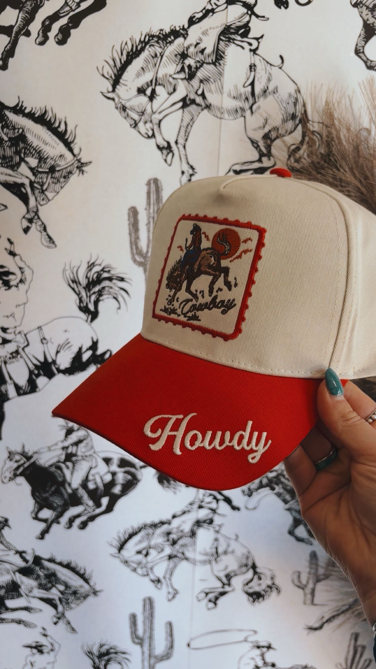 Howdy Cowboy Embroidered Trucker hat