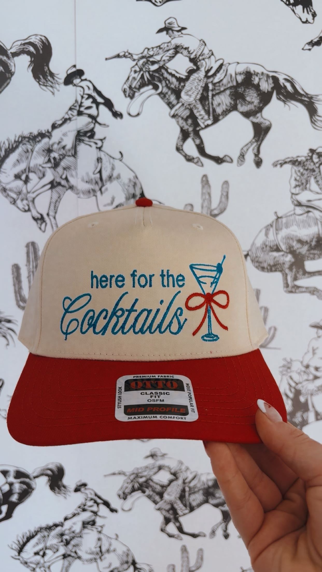 Here for the Cocktails Trucker hat