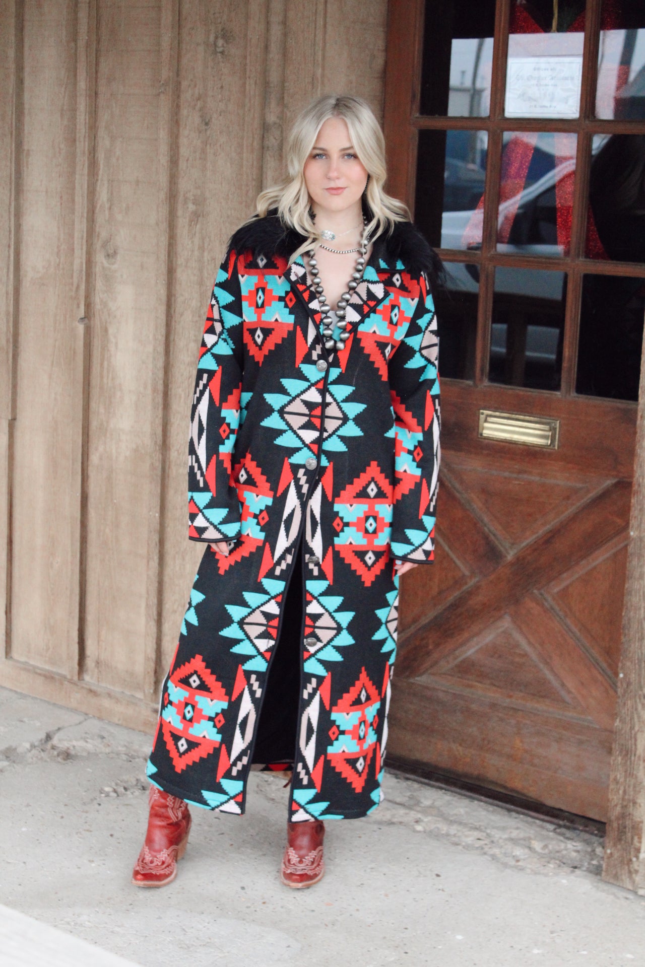 Aztec Knit Duster