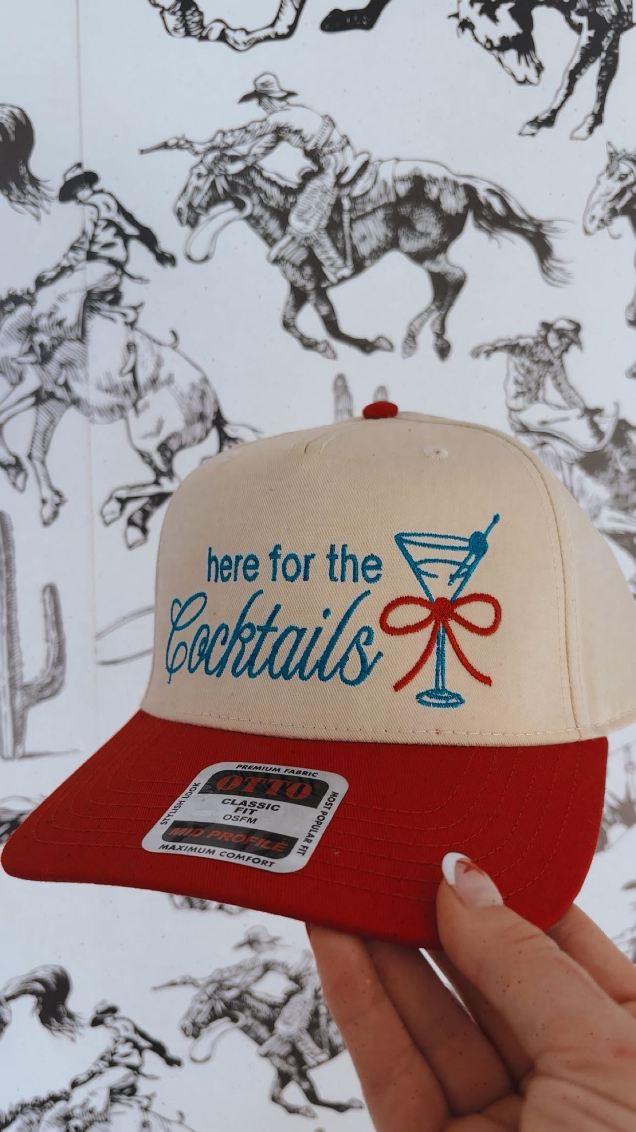 Here for the Cocktails Trucker hat