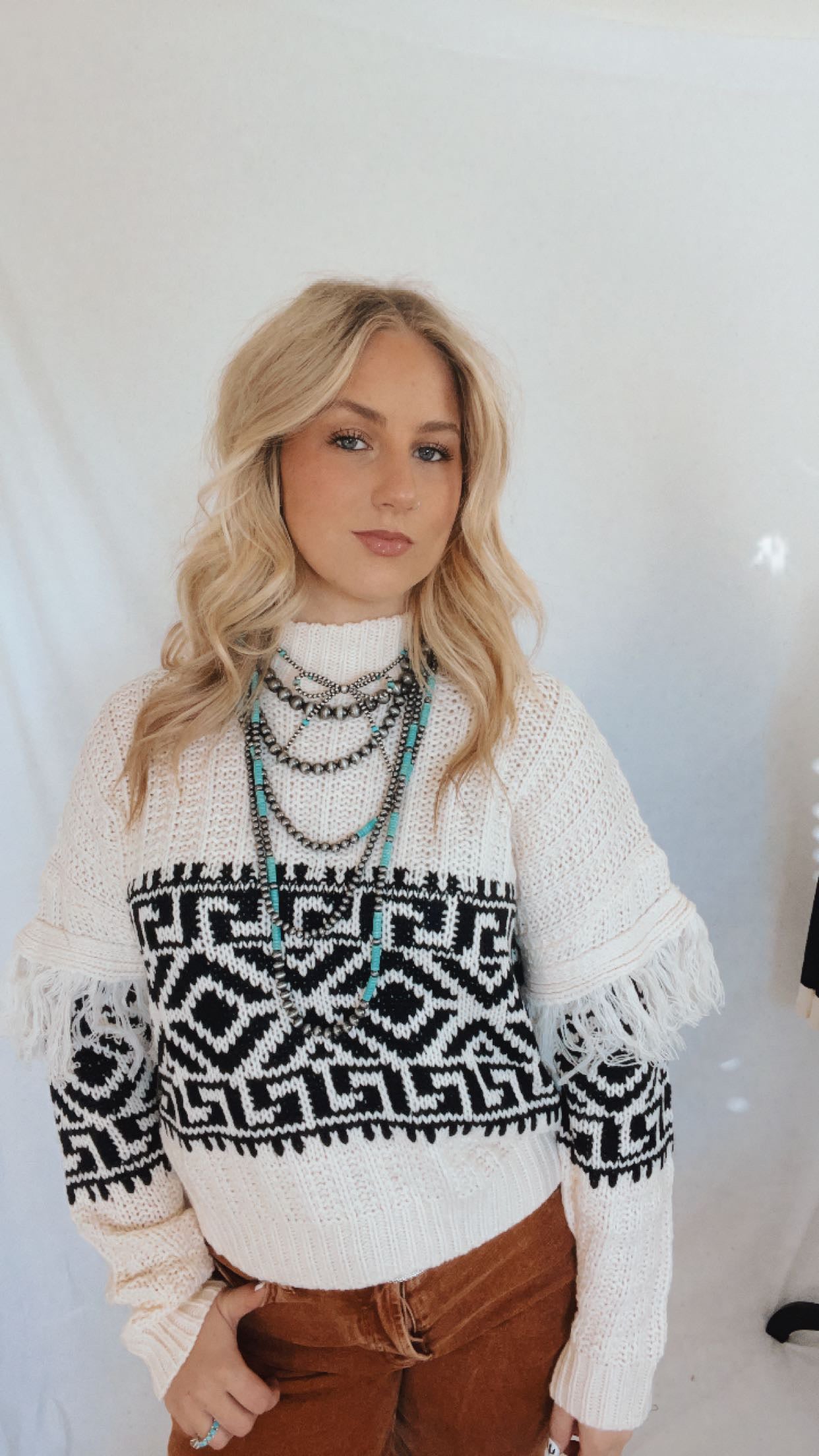 Talkin Fringe Sweater