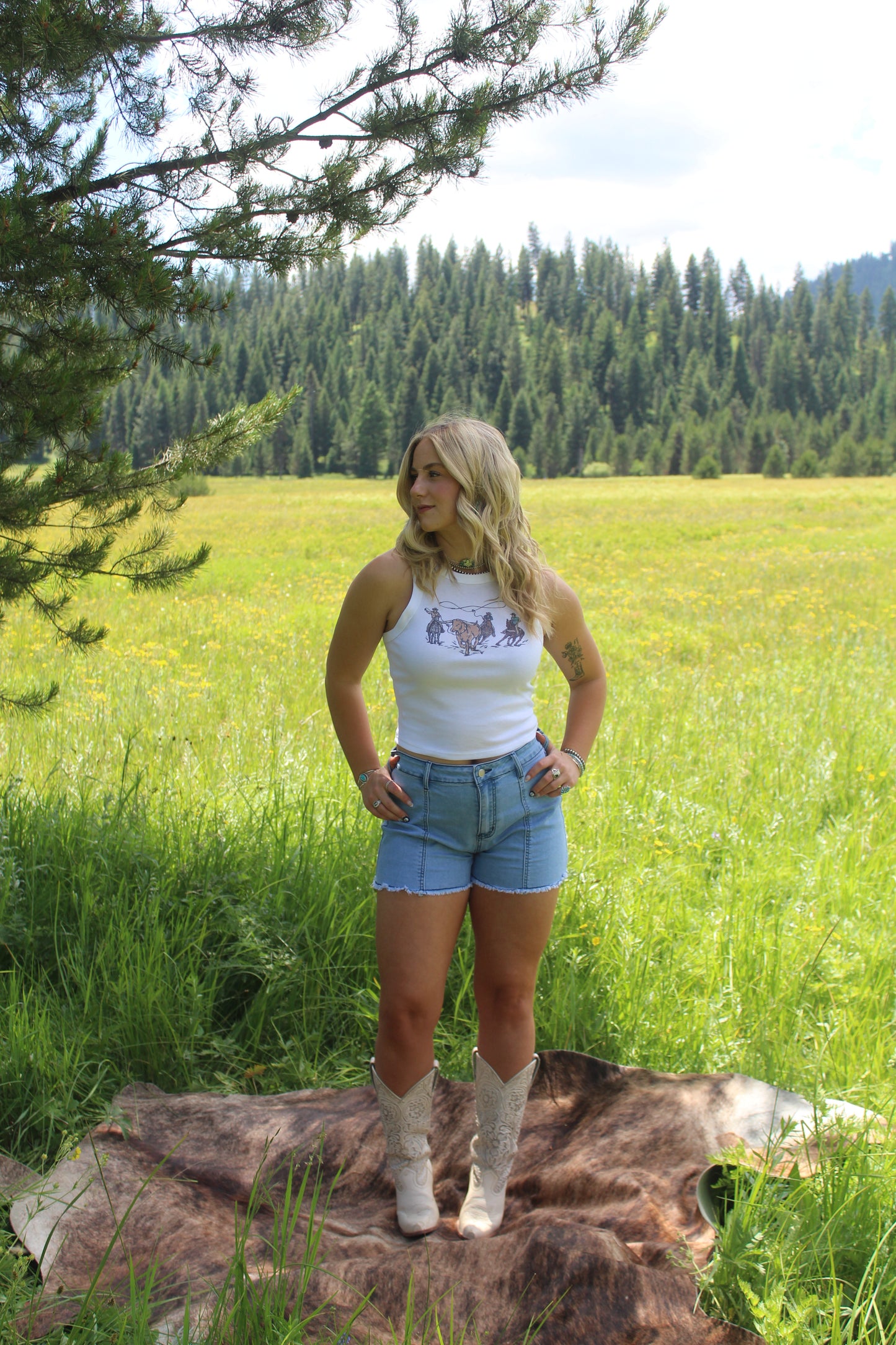 Cowboys Cropped Tank
