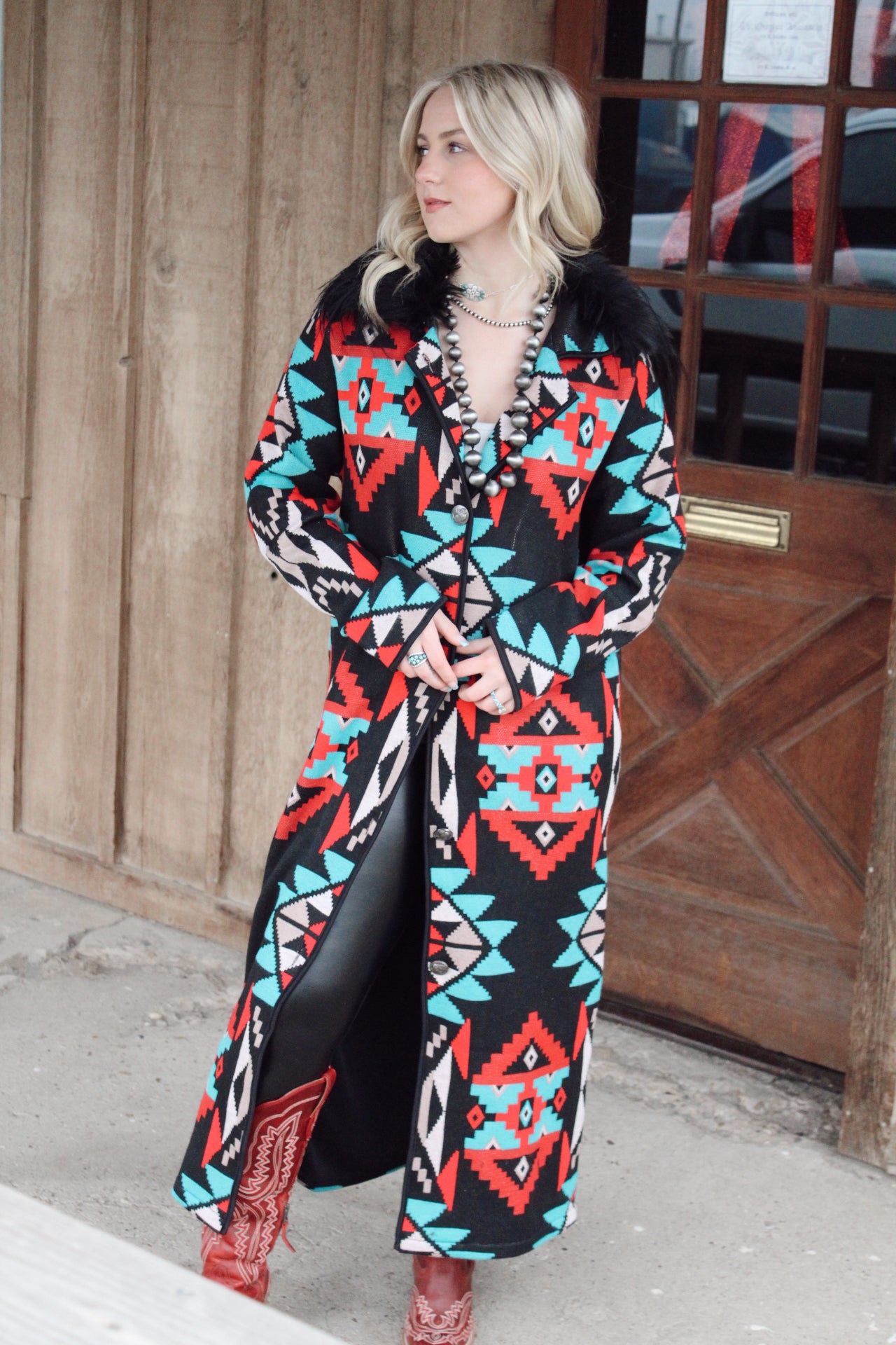 Aztec Knit Duster