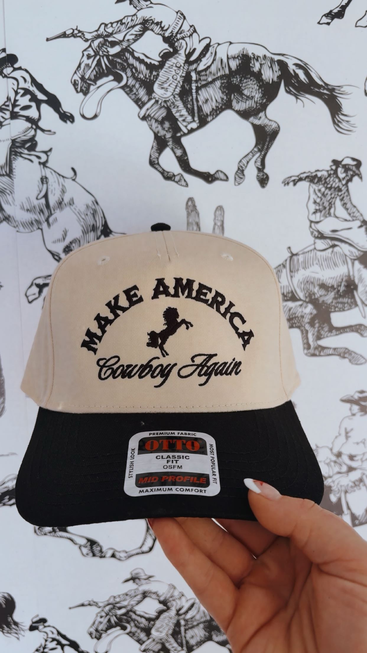 Make America Cowboy Again Embroidered Trucker Hat