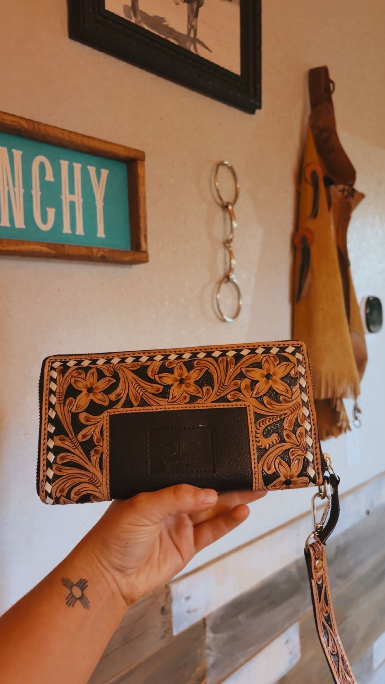 Bridal Belle Tooled Leather Wallet