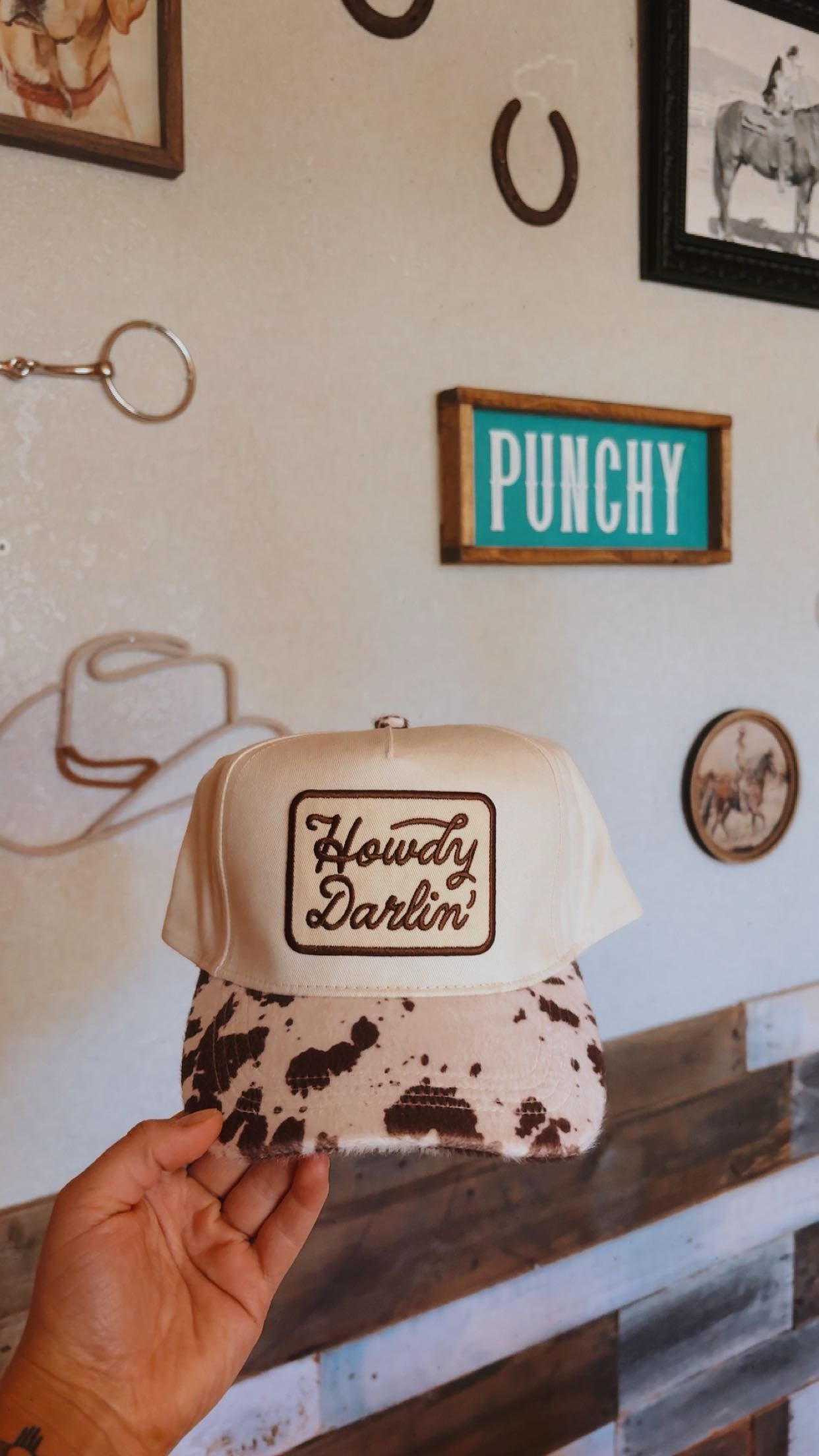 Howdy Darlin’ Cowhide Cap