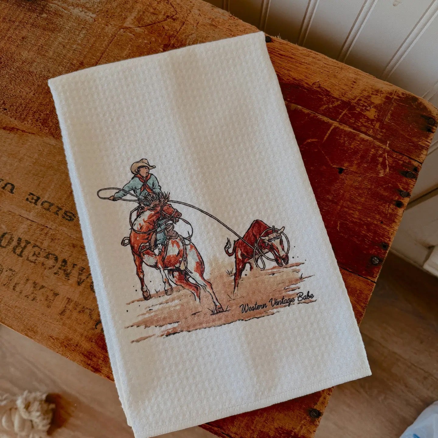 Ranch Cowboy Tea Towel