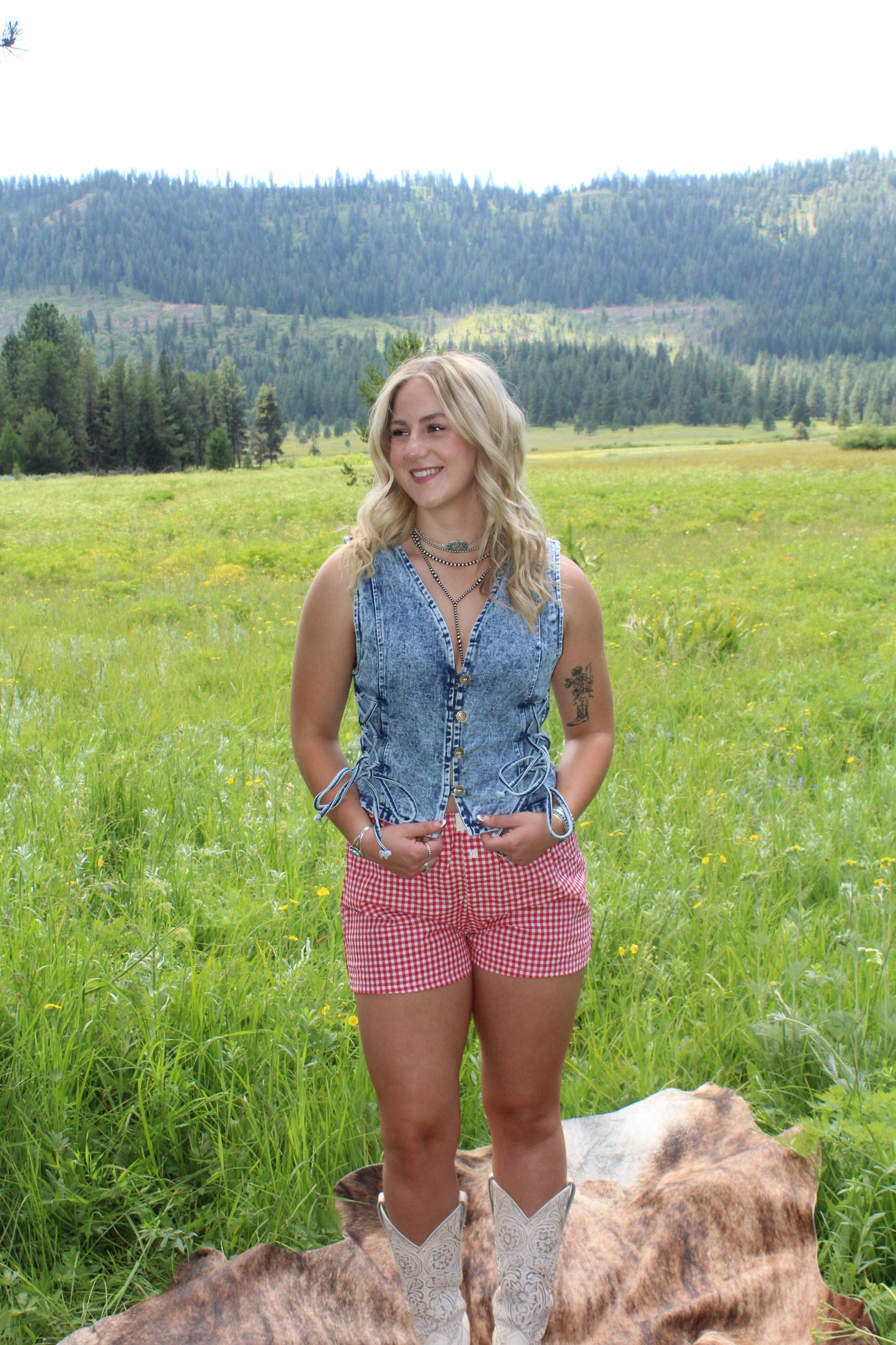 Americana Gingham Boxer Shorts