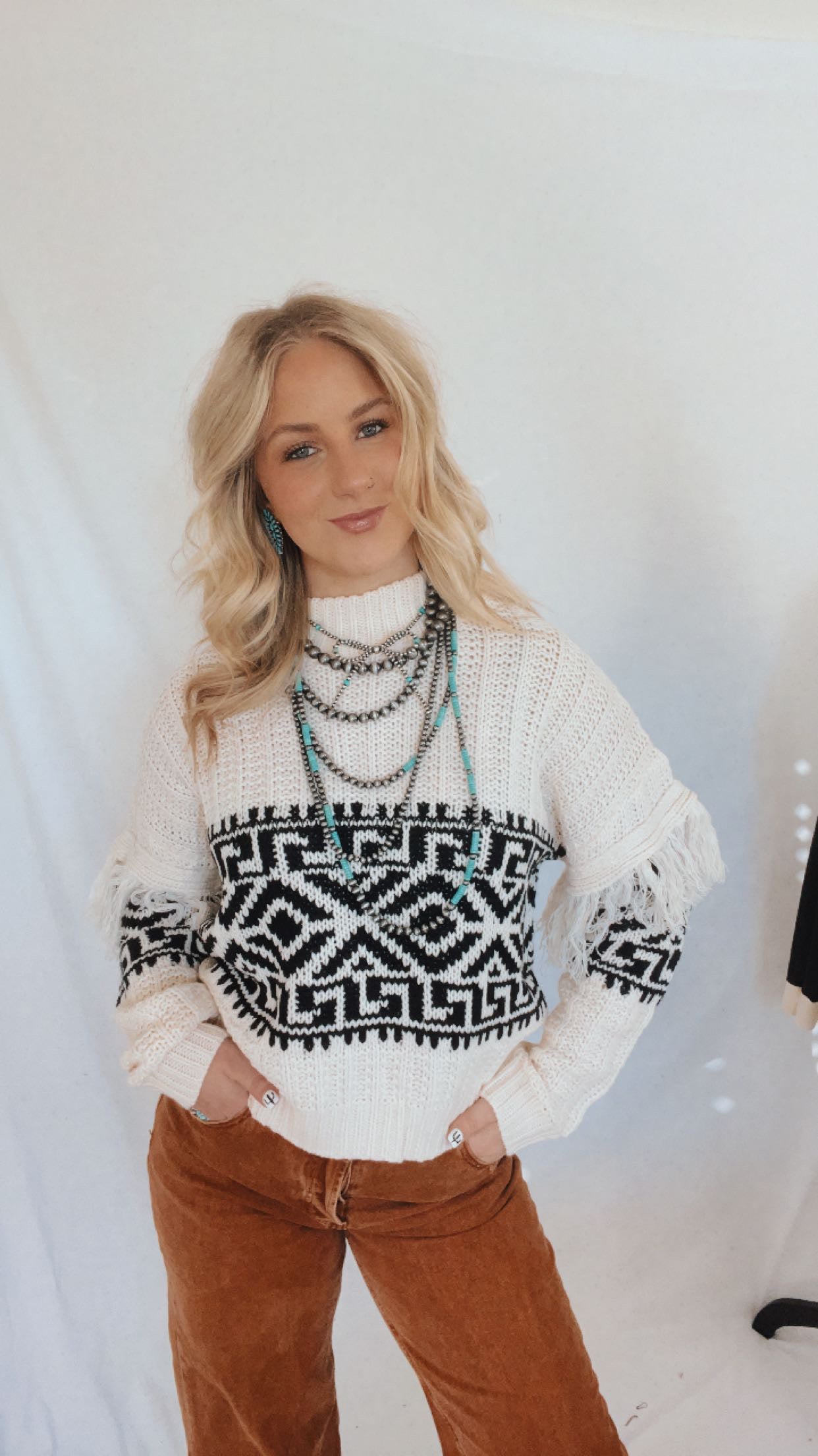 Talkin Fringe Sweater