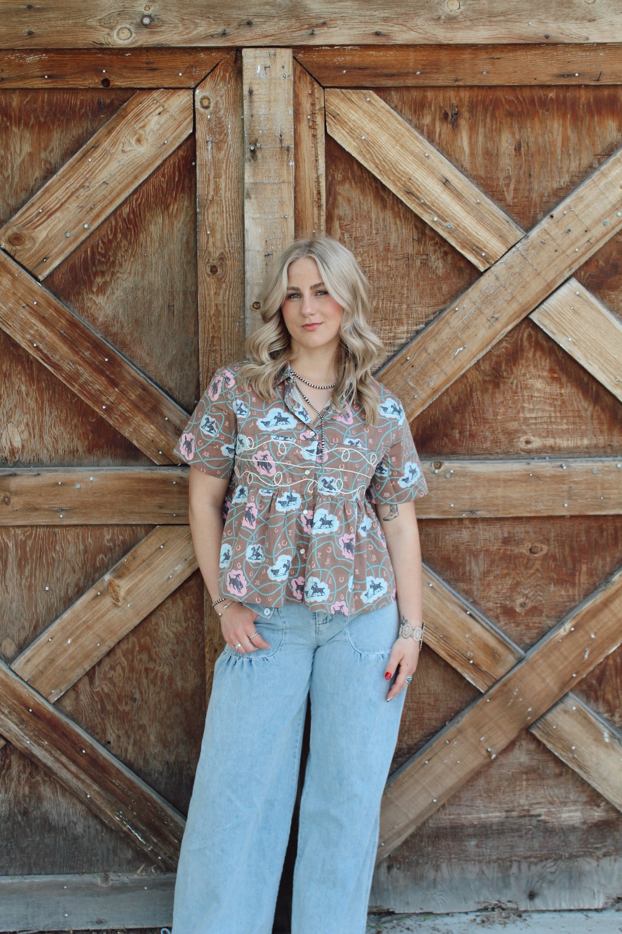 Loopty Lou Top *bubble bronc