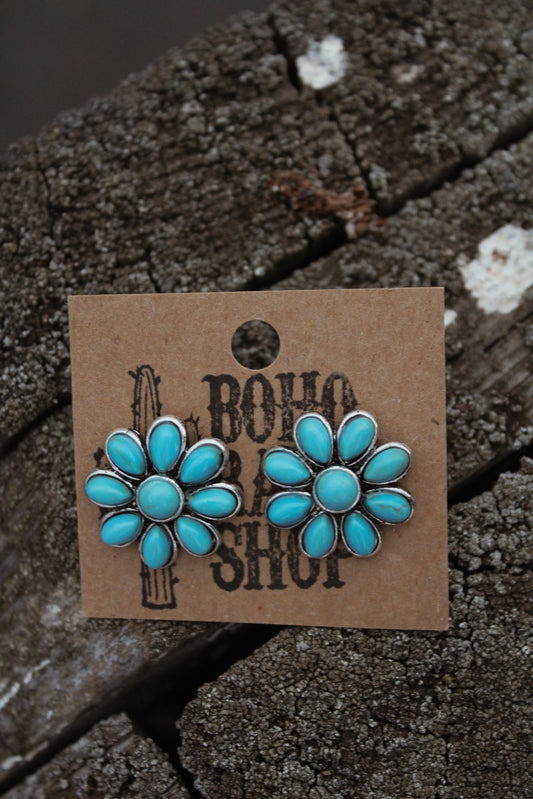 Turquoise Bloom Earrings