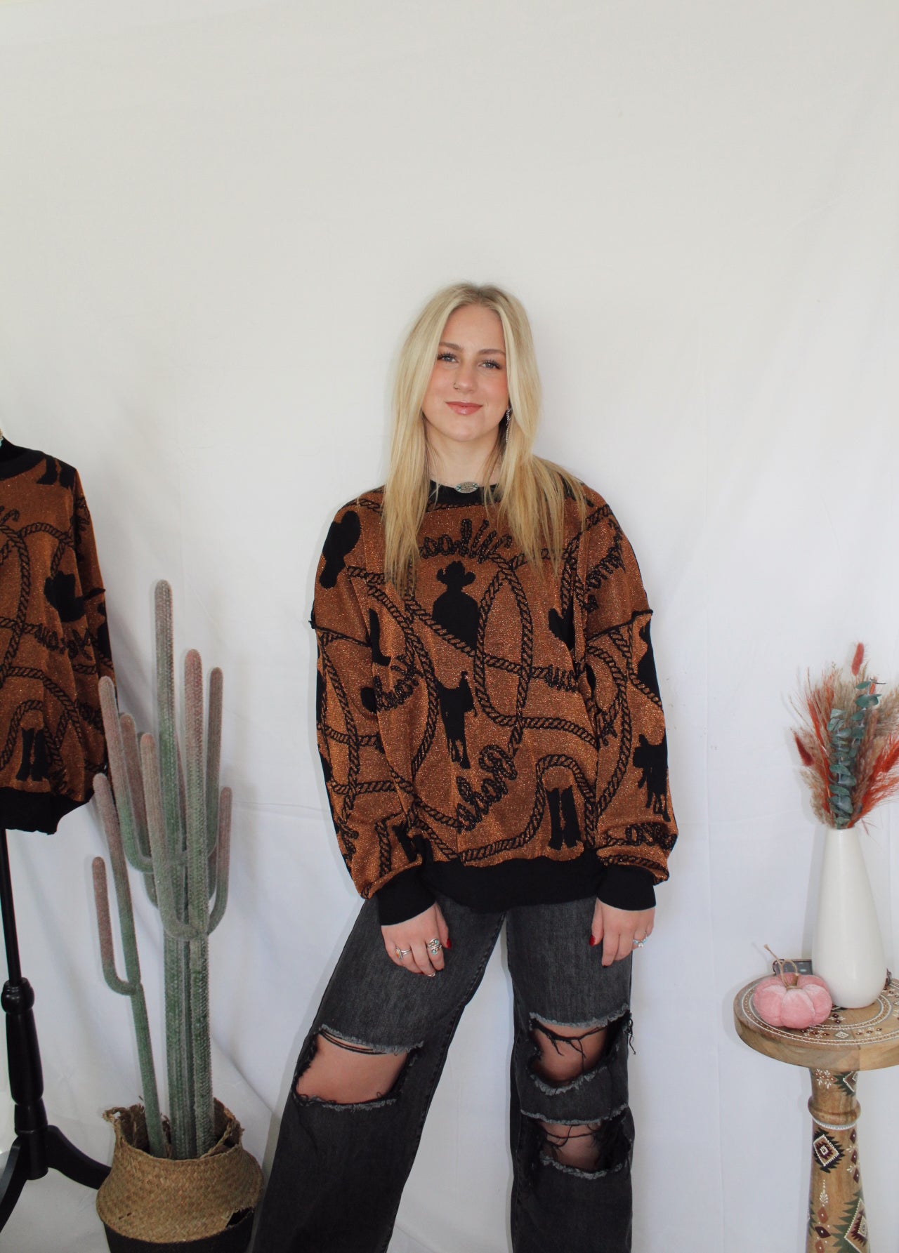 Copper Cowboy Sweater (Reversible)