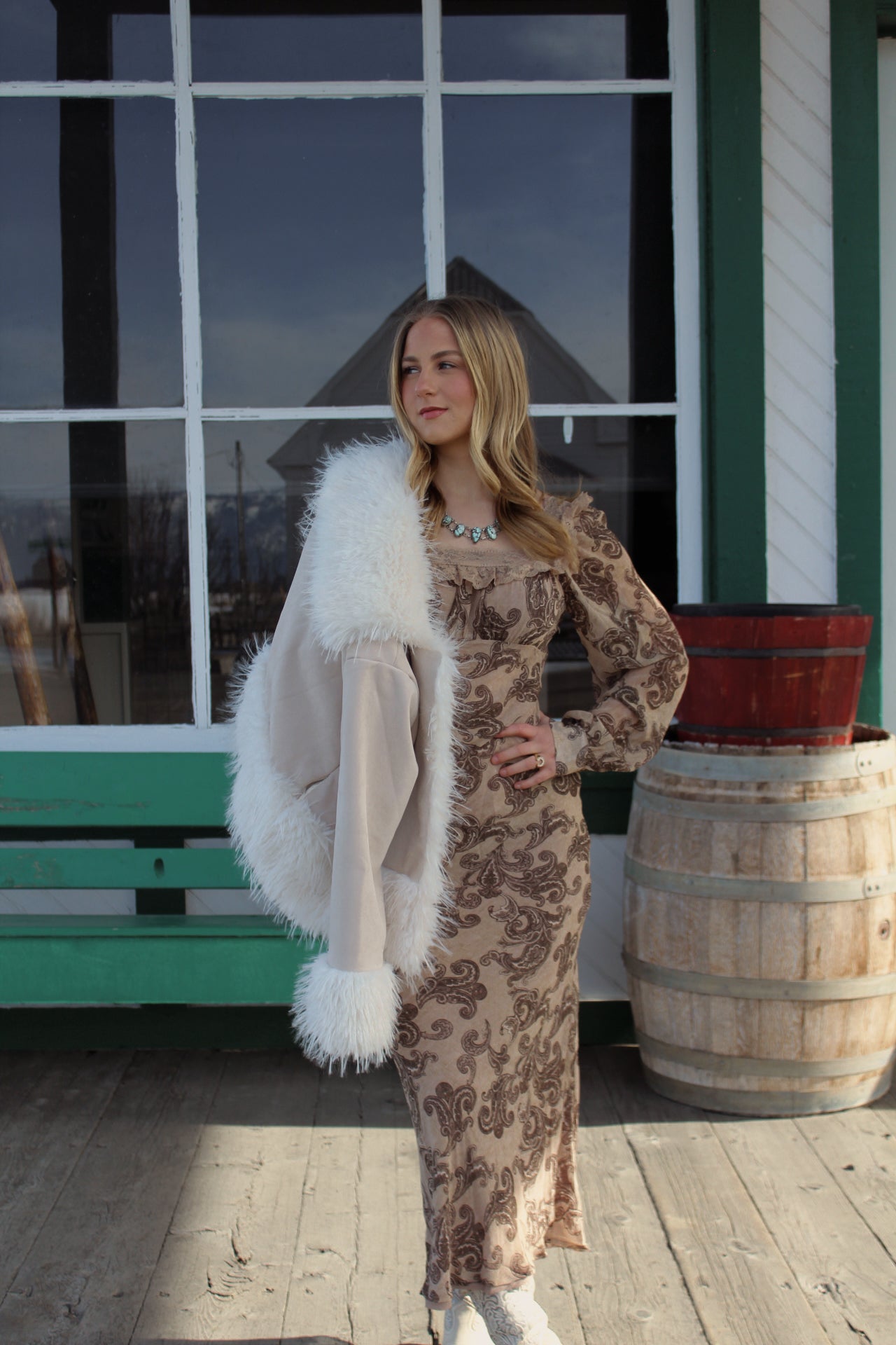 The Ivory Harvest Faux Fur Jacket