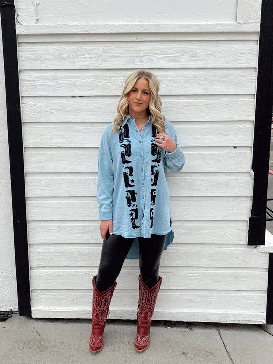 Boot Yeahh Button Up