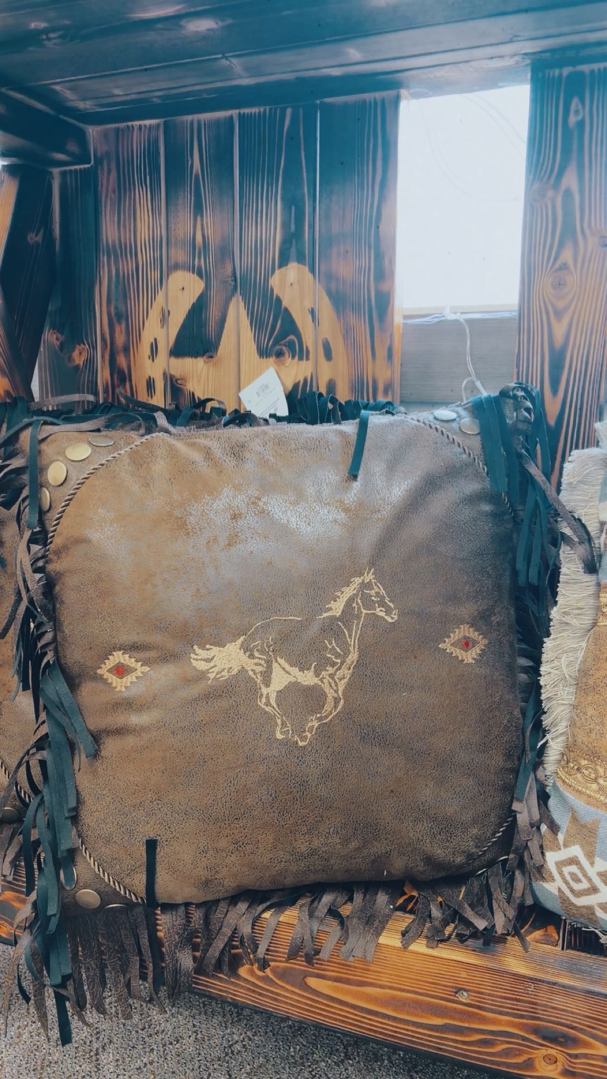 Wild Mustang Fringe Pillow