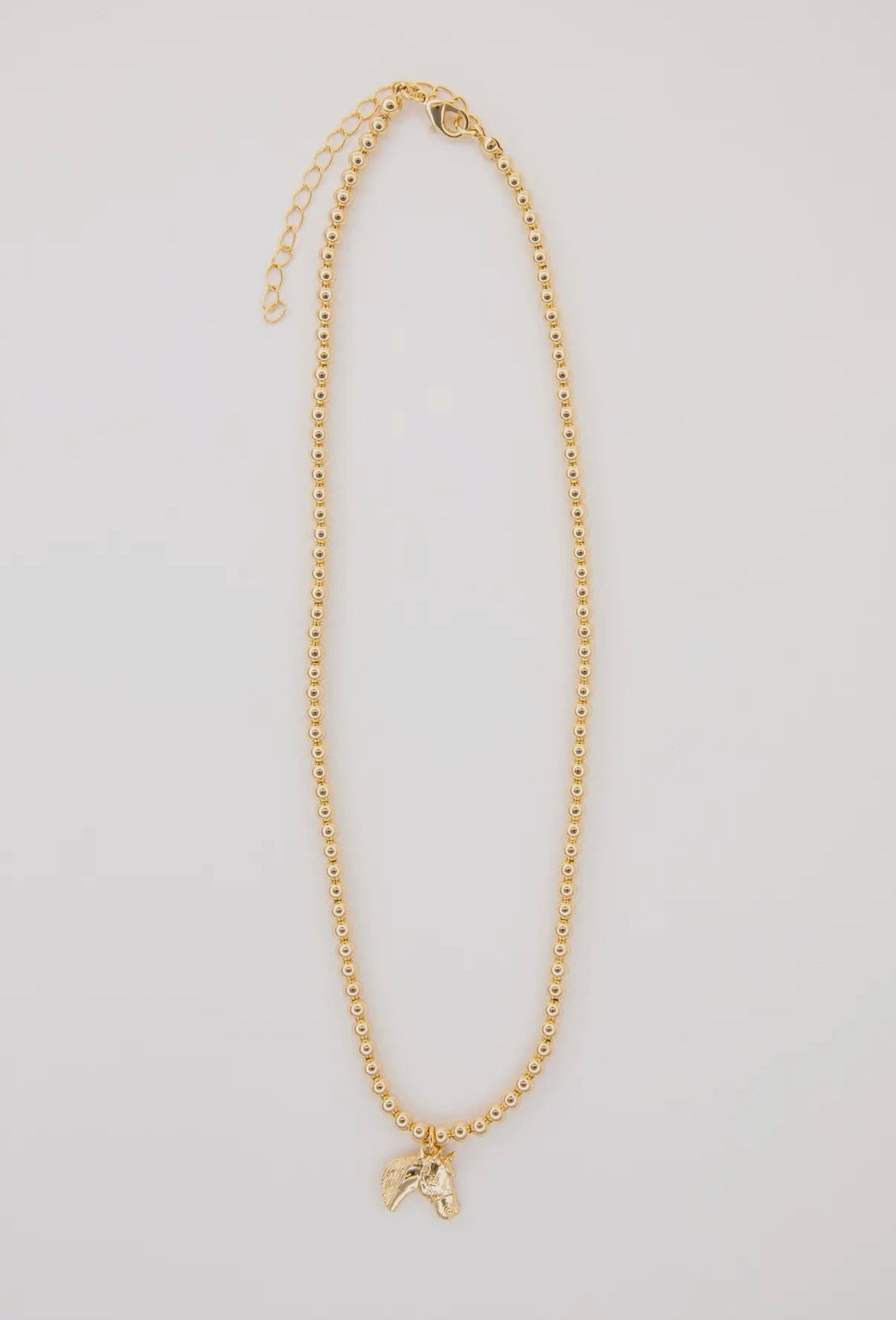Golden Stallion Charm Necklace