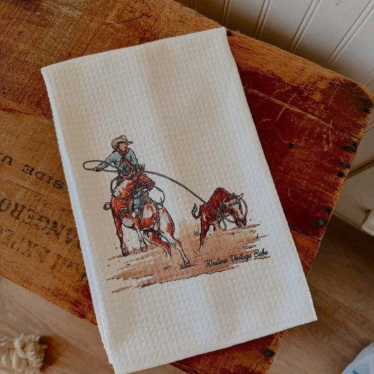 Ranch Cowboy Tea Towel