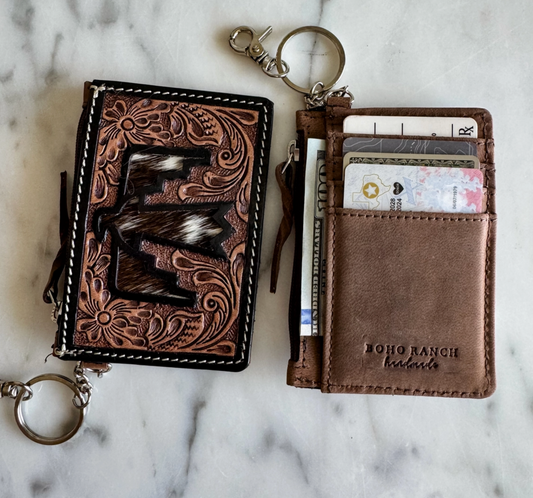 Thunderbird Cowhide Keychain Wallet